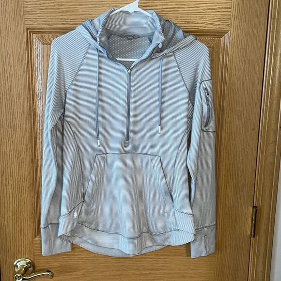 Athleta Heavenly Heights Hoodie Light Gray Size Small - Picture 2 of 8